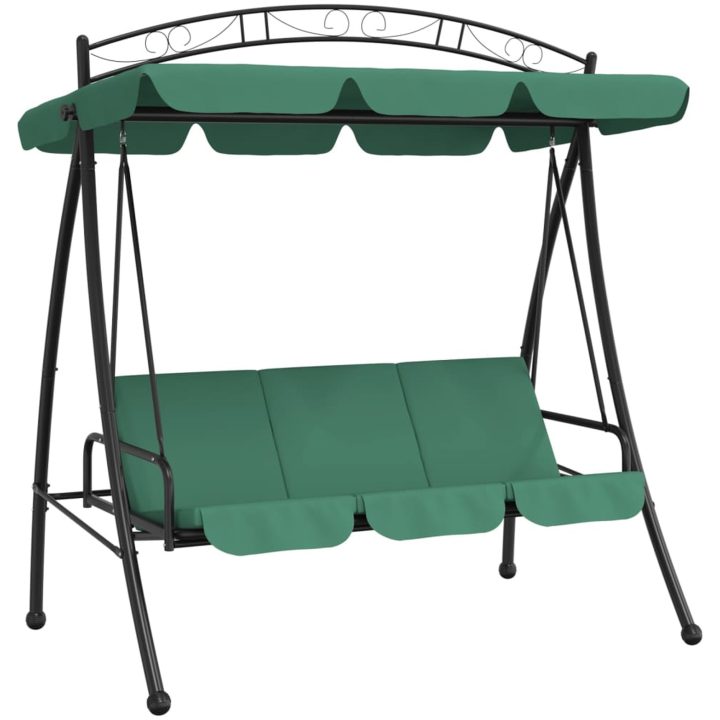 Hammock grön 198 cm tyg och stål vidaXL – bild 2
