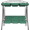 Hammock grön 198 cm tyg och stål vidaXL – miniatyr 3