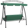 Hammock grön 198 cm tyg och stål vidaXL – miniatyr 5