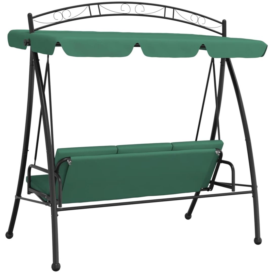 Hammock grön 198 cm tyg och stål vidaXL – bild 5