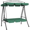 Hammock grön 198 cm tyg och stål vidaXL – miniatyr 6