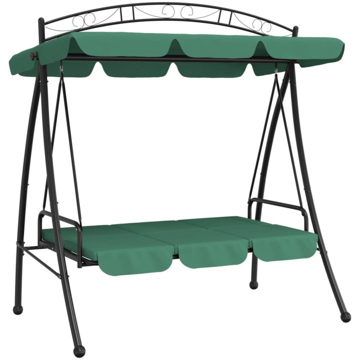 Hammock grön 198 cm tyg och stål vidaXL – bild 6