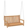 Hammock massiv teak vidaXL 114 x 60 x 64 cm – miniatyr 2