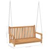 Hammock massiv teak vidaXL 114 x 60 x 64 cm – miniatyr 8