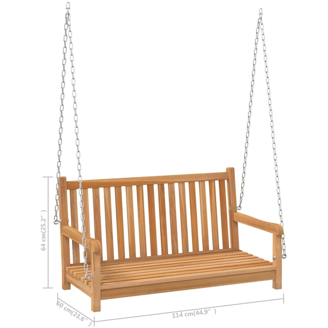 Hammock massiv teak vidaXL 114 x 60 x 64 cm – bild 8