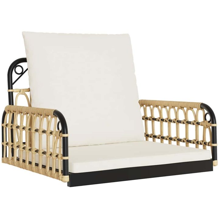 Hammock med dynor konstrotting och stål vidaXL 63 x 58 x 39 cm – bild 2