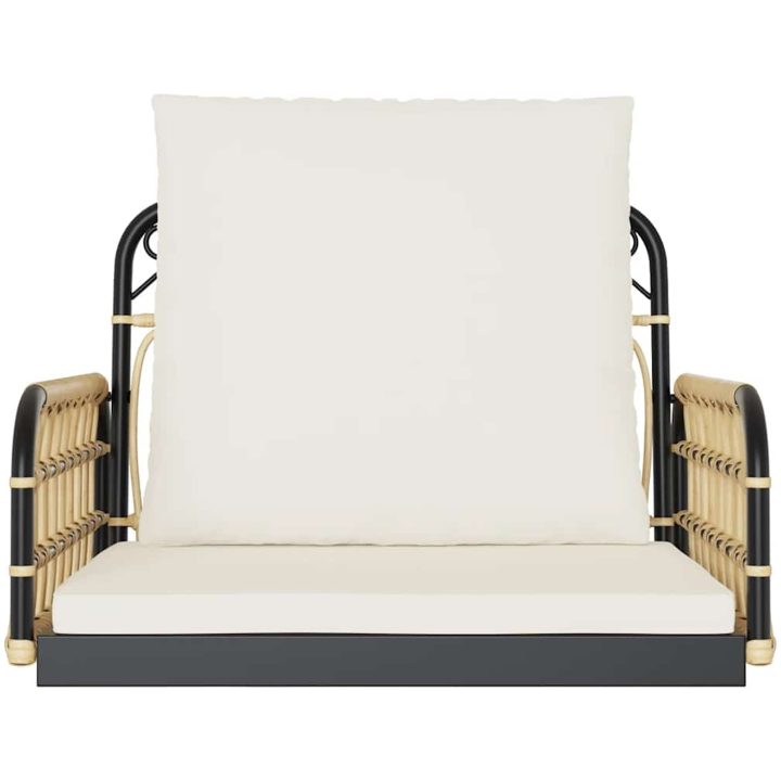 Hammock med dynor konstrotting och stål vidaXL 63 x 58 x 39 cm – bild 4