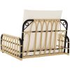 Hammock med dynor konstrotting och stål vidaXL 63 x 58 x 39 cm – miniatyr 7