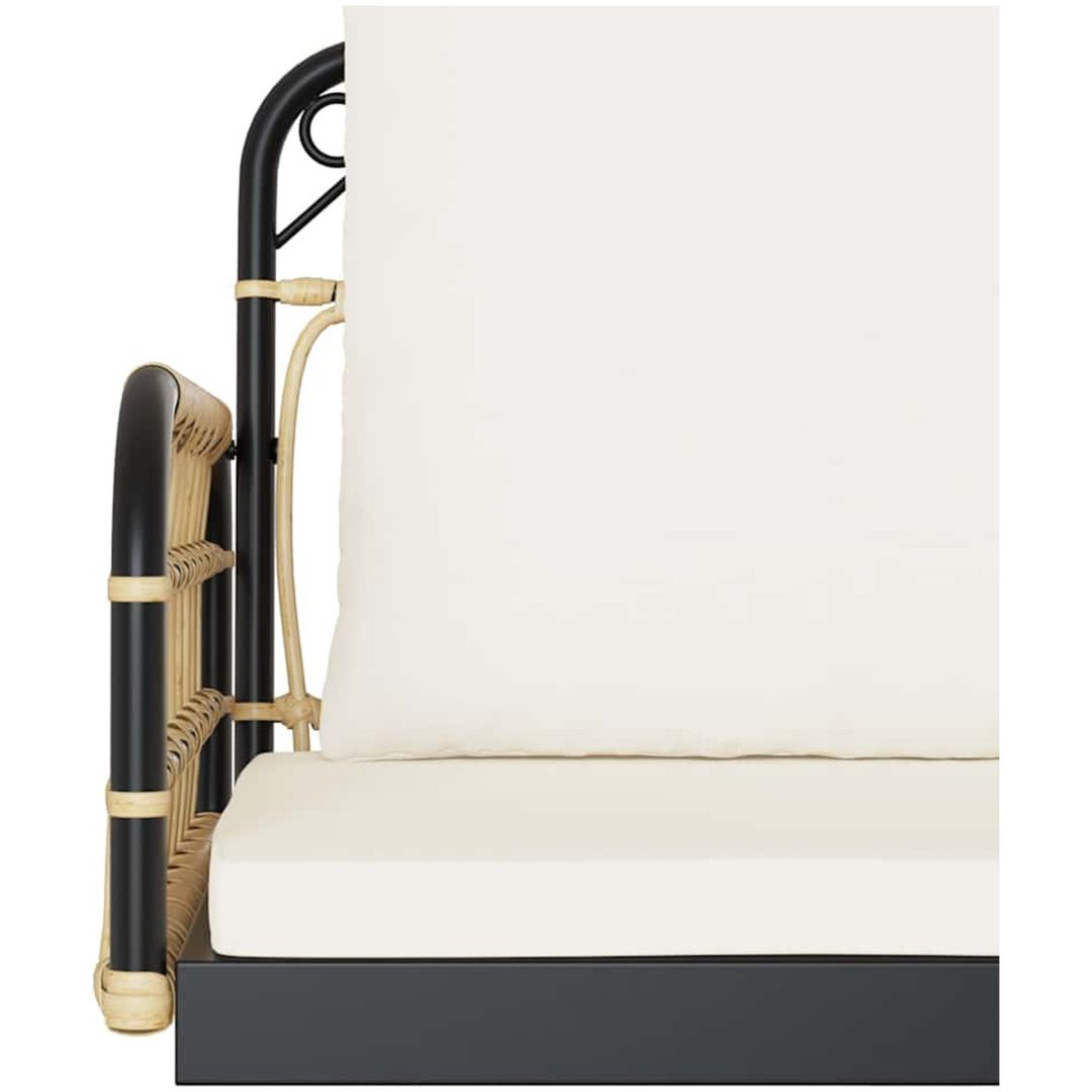 Hammock med dynor konstrotting och stål vidaXL 63 x 58 x 39 cm – bild 9