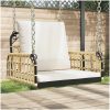 Hammock med dynor konstrotting och stål vidaXL 63 x 58 x 39 cm – miniatyr 1