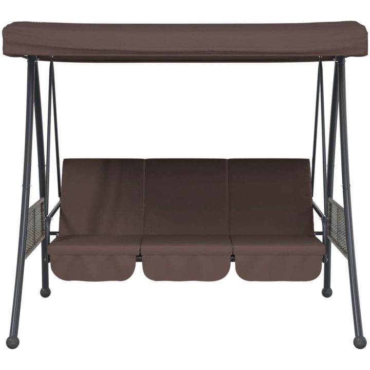 Hammock med justerbart tak brun stål vidaXL – bild 5