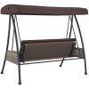 Hammock med justerbart tak brun stål vidaXL – miniatyr 7