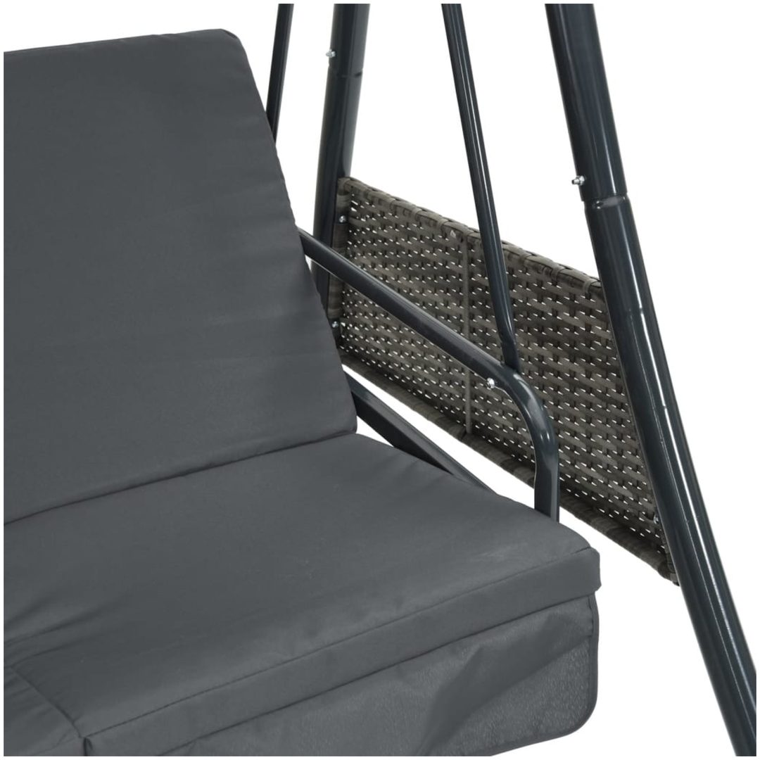 Hammock med justerbart tak mörkgrå stål vidaXL – bild 10