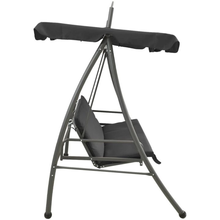 Hammock med tak antracit 198x120x205 cm stål vidaXL – bild 3