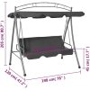 Hammock med tak antracit 198x120x205 cm stål vidaXL – miniatyr 6