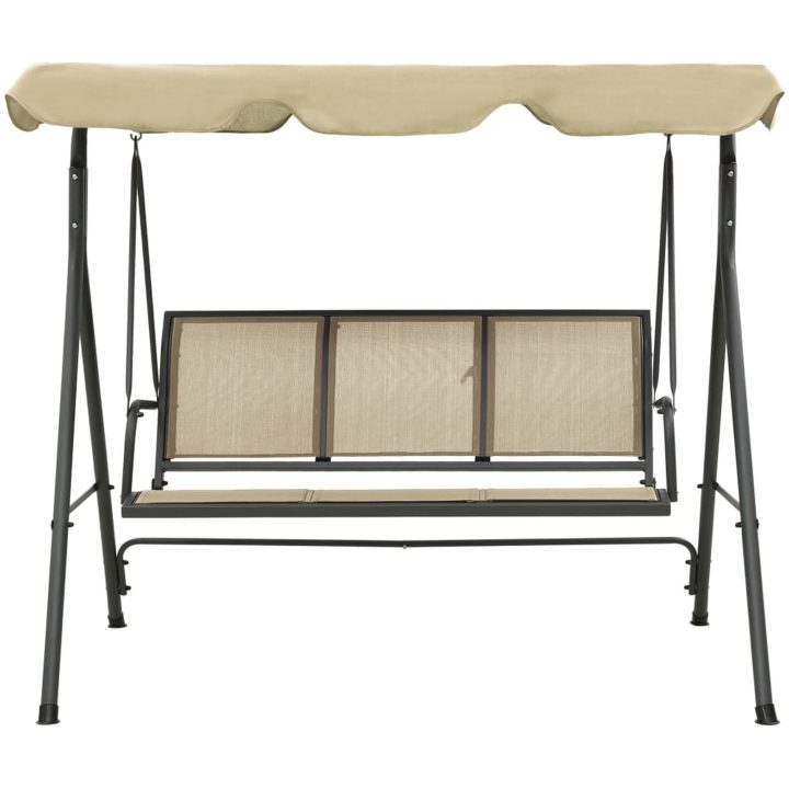 Hammock med tak antracit och beige vidaXL – bild 2