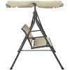 Hammock med tak antracit och beige vidaXL – miniatyr 3