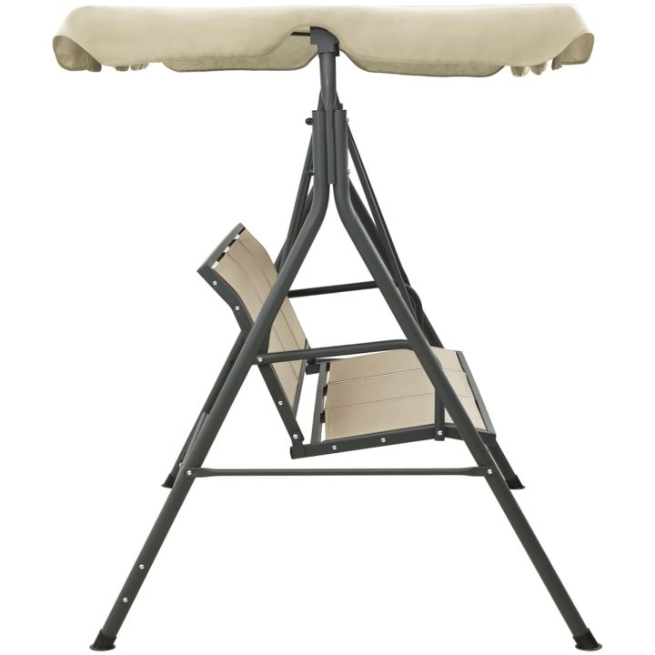 Hammock med tak antracit och beige vidaXL – bild 3