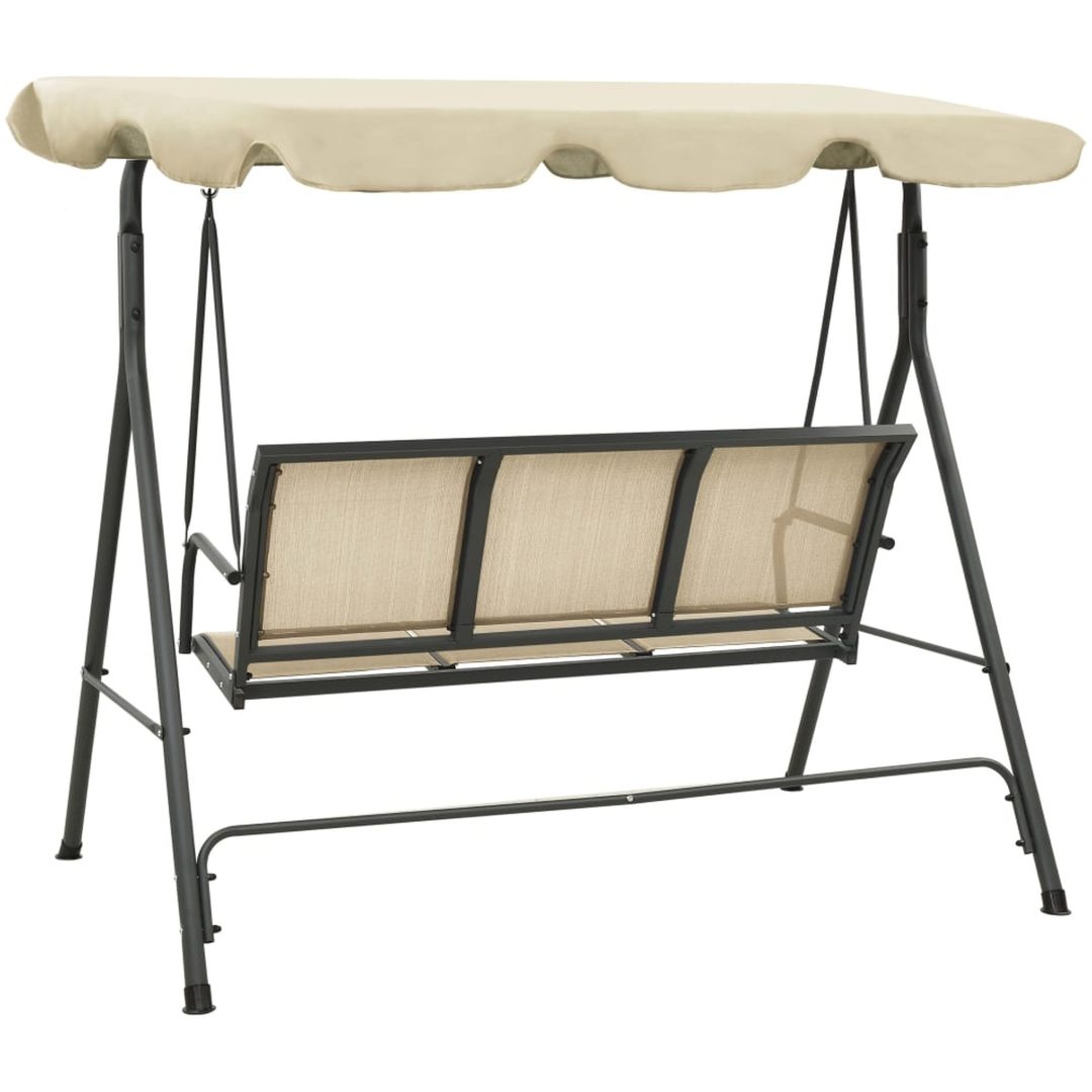 Hammock med tak antracit och beige vidaXL – bild 4