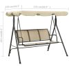 Hammock med tak antracit och beige vidaXL – miniatyr 7