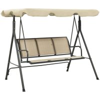 Hammock med tak antracit och beige vidaXL