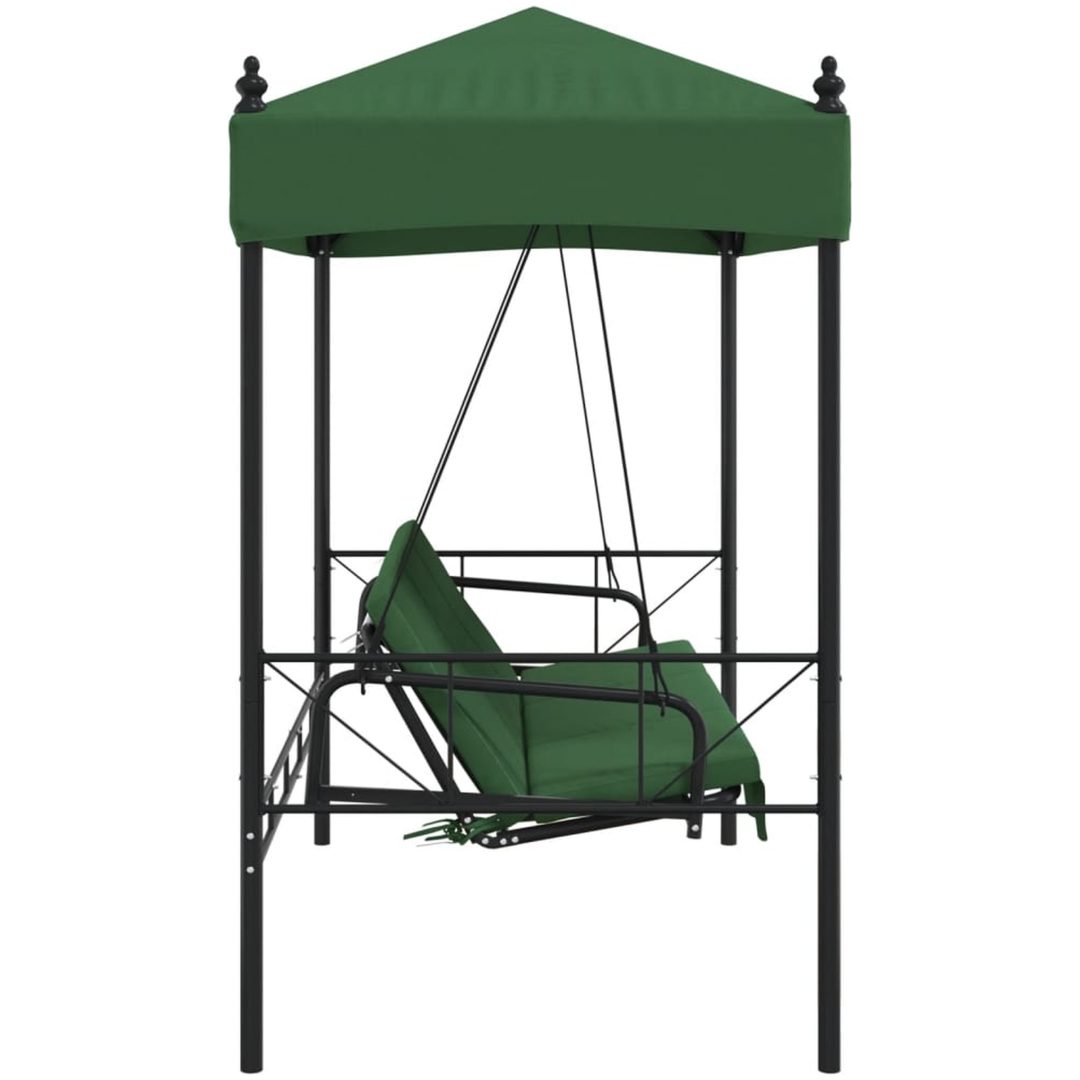Hammock med tak grön stål vidaXL – bild 6