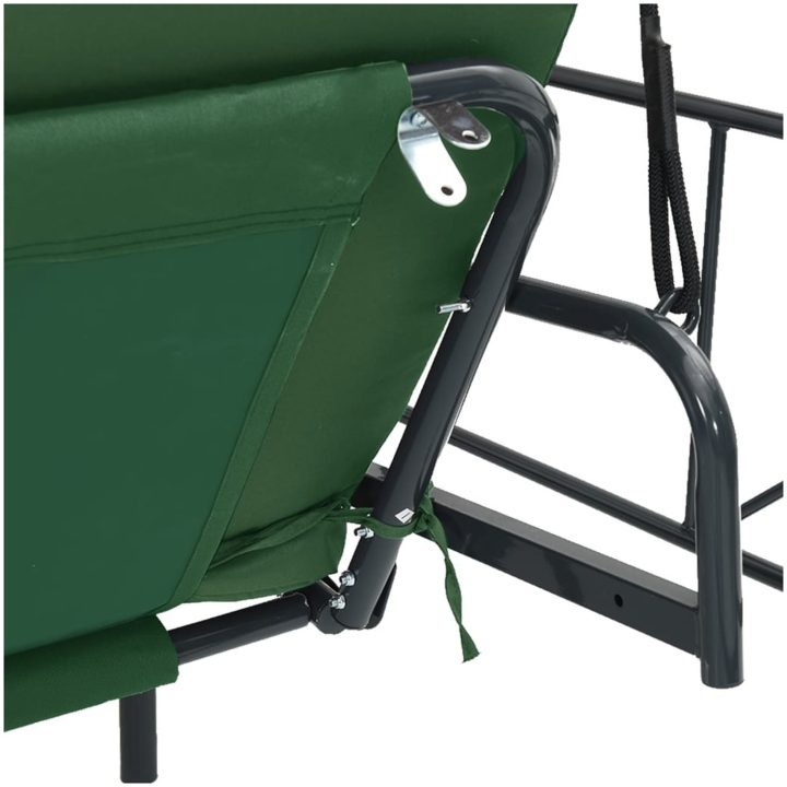 Hammock med tak grön stål vidaXL – bild 9