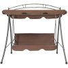 Hammock med tak kaffebrun vidaXL – miniatyr 2