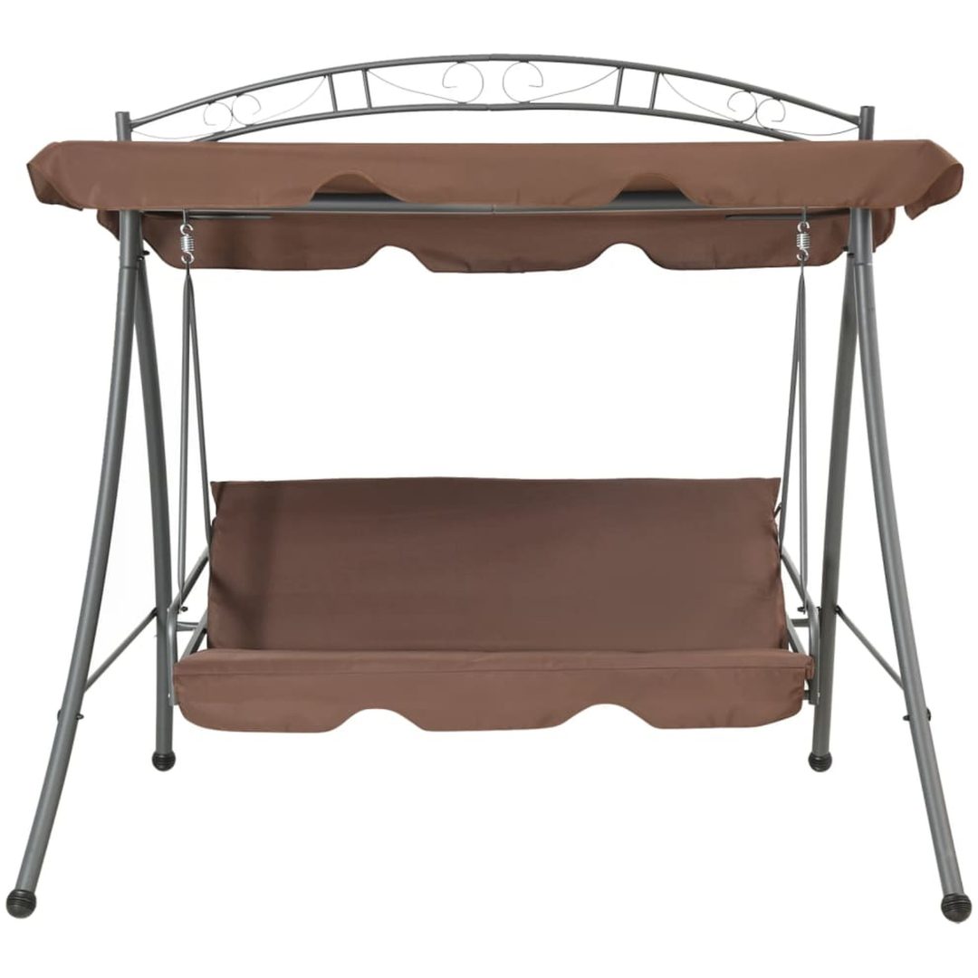 Hammock med tak kaffebrun vidaXL – bild 2