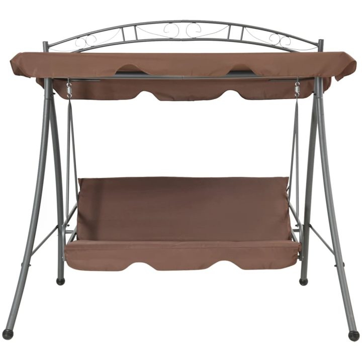 Hammock med tak kaffebrun vidaXL – bild 2