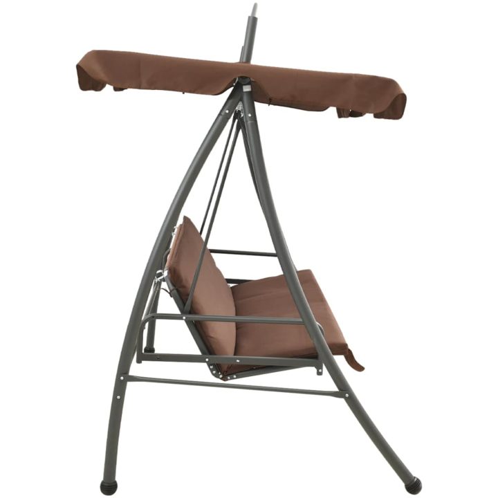 Hammock med tak kaffebrun vidaXL – bild 3