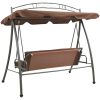 Hammock med tak kaffebrun vidaXL – miniatyr 4
