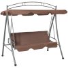 Hammock med tak kaffebrun vidaXL – miniatyr 1