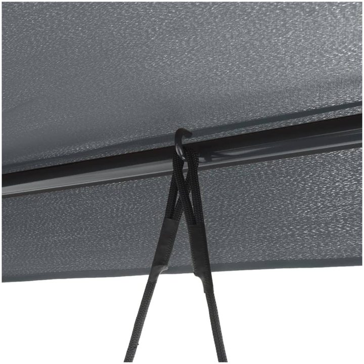 Hammock med tak mörkgrå stål vidaXL – bild 8