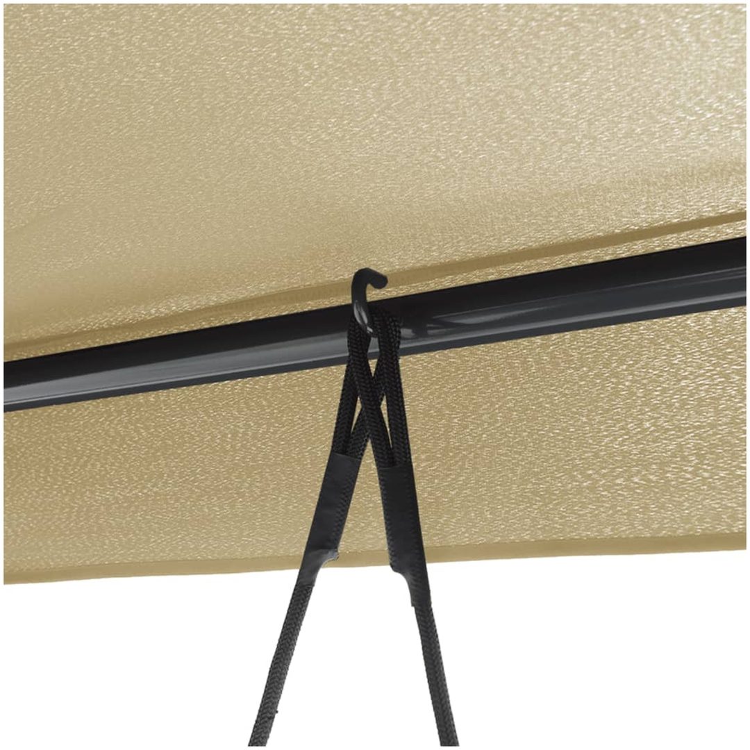 Hammock med tak sandvit stål vidaXL – bild 8