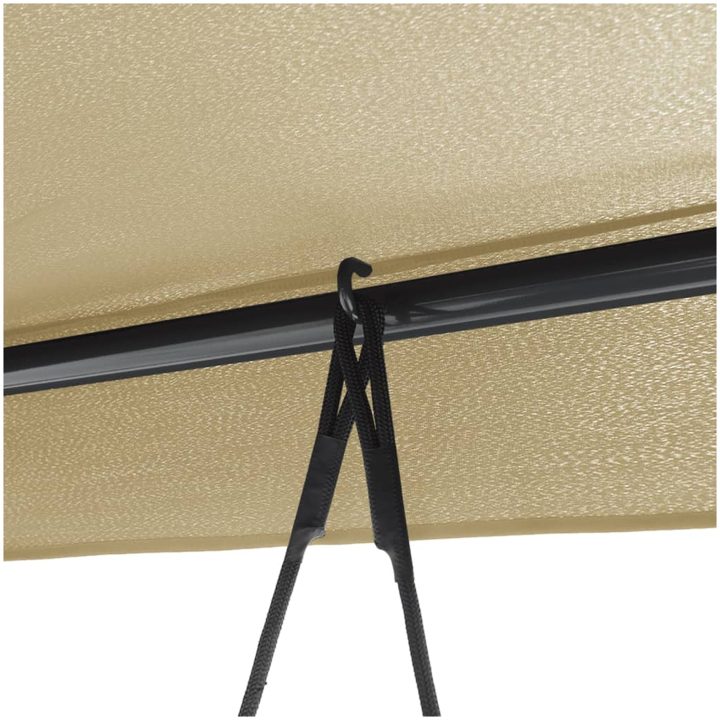 Hammock med tak sandvit stål vidaXL – bild 8