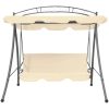 Hammock med tak sandvit vidaXL – miniatyr 2
