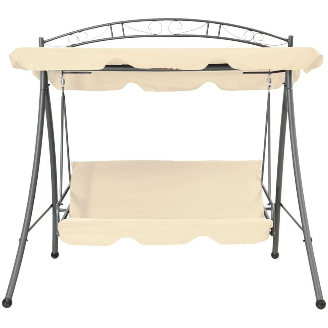 Hammock med tak sandvit vidaXL – bild 2