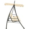 Hammock med tak sandvit vidaXL – miniatyr 3