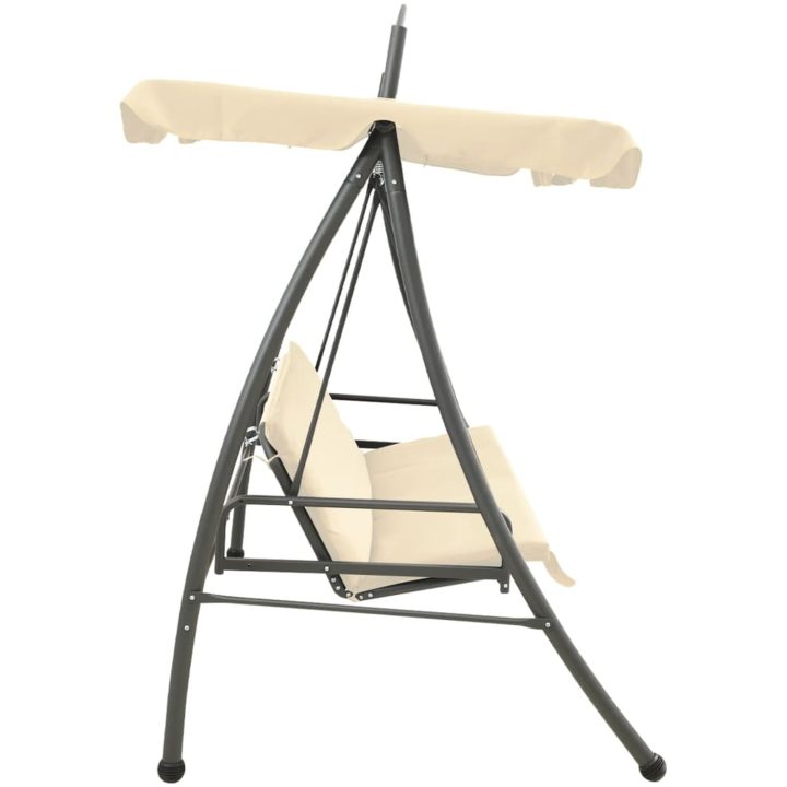 Hammock med tak sandvit vidaXL – bild 3