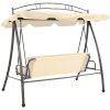 Hammock med tak sandvit vidaXL – miniatyr 4