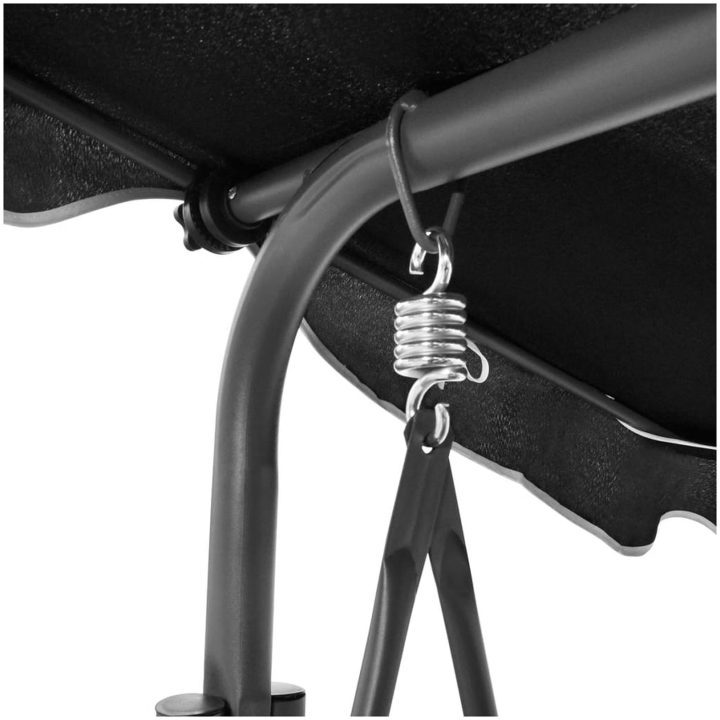 Hammock med tak svart vidaXL – bild 4
