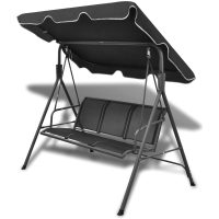 Hammock med tak svart vidaXL
