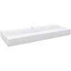 Handfat 120x46x11 cm mineralgjuten vit vidaXL 120 x 46 x 11 cm (1 hål) – miniatyr 2