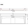 Handfat 120x46x11 cm mineralgjuten vit vidaXL 120 x 46 x 11 cm (1 hål) – miniatyr 8