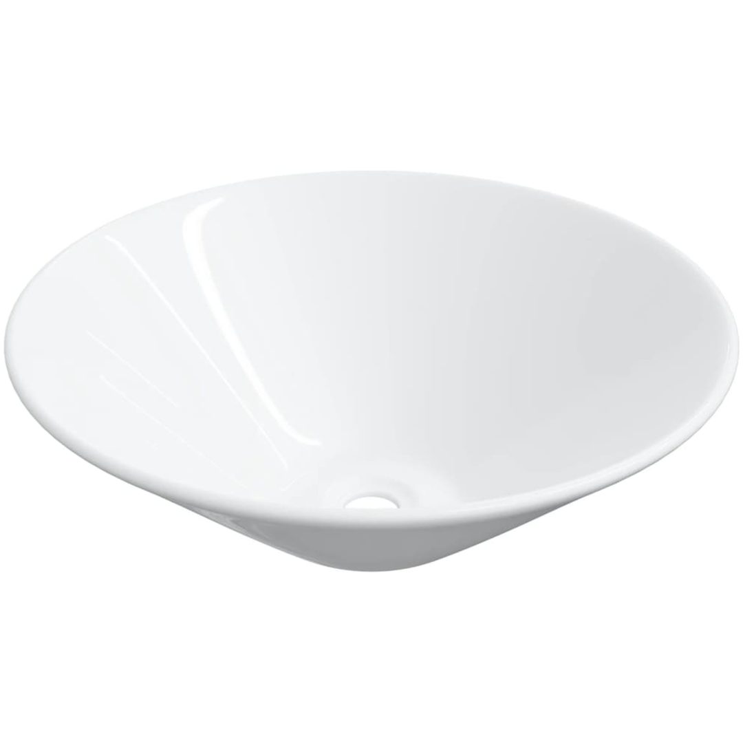 Handfat 2 st vit 42x42x14 cm keramik vidaXL – bild 2