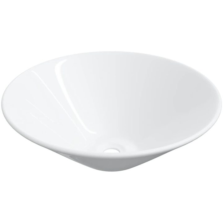 Handfat 2 st vit 42x42x14 cm keramik vidaXL – bild 2