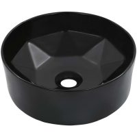 Handfat 36x14 cm keramik svart vidaXL