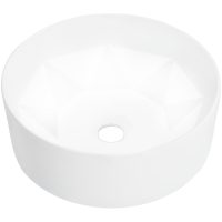 Handfat 36x14 cm keramik vit vidaXL