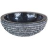 Handfat 40 cm marmor svart vidaXL – miniatyr 2